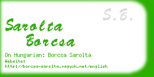 sarolta borcsa business card